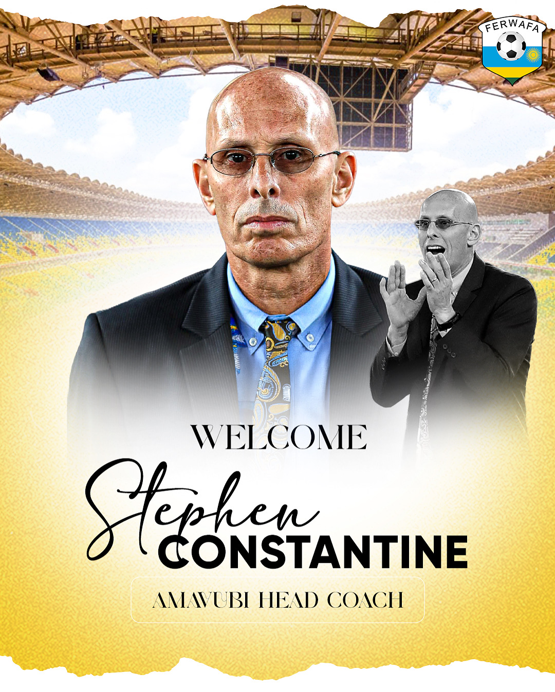 Coach Constantine appointed Head Coach of Rwanda Men National Team